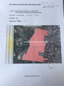 1,412,147 sqm Living Size Lot For Sale in Phnom Penh