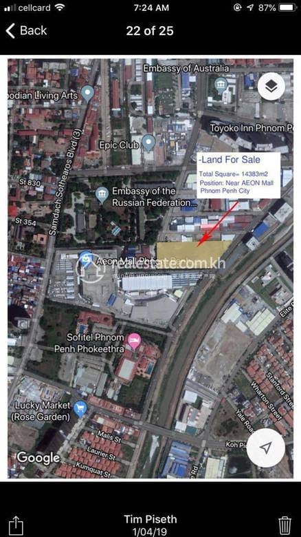 14,168 sqm Living Size Lot For Sale in Chamkarmon