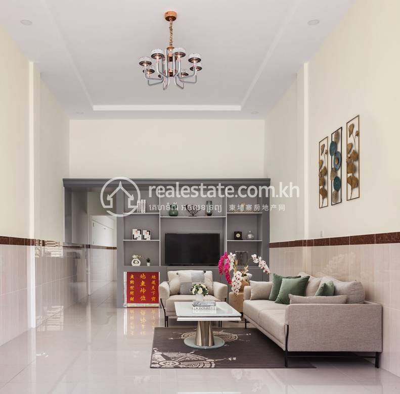 Borey Sieng Hong | 92 sqm Living Size Shophouse For Sale in Samraong Tong