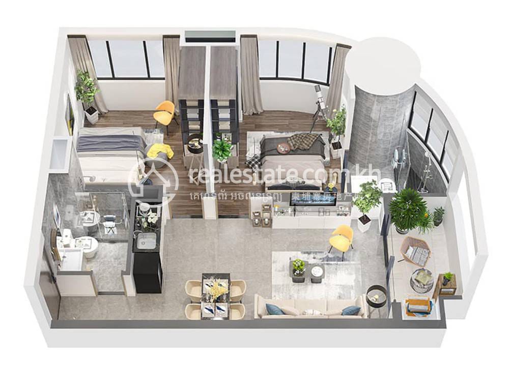 Boeng Keng Kang Condo Na prodej in BKK 1 Boeng Keng Kang $120,000