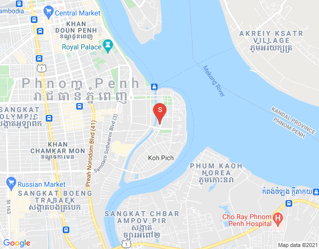 Mapa: MONGKUL STREET SOPHEAK, Tonle Bassac, Chamkarmon, Phnom Penh