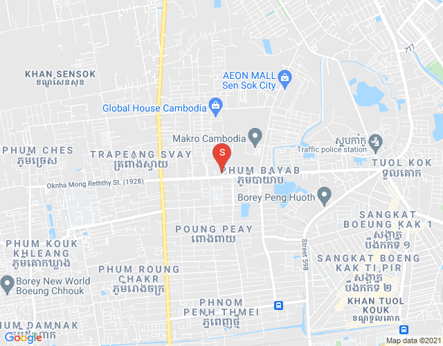 Mapa: Mong Rithy Onhka, Phnom Penh Thmey, Sen Sok, Phnom Penh