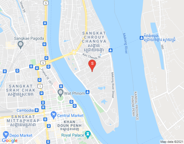 Mapa: Chroy Changvar, Phnom Penh