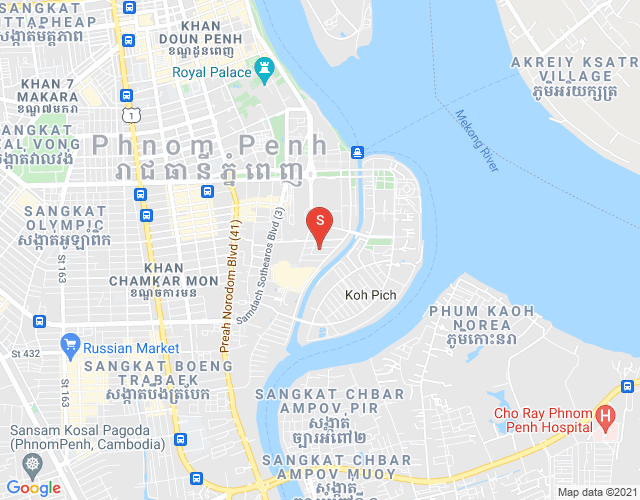 Mapa: Tonle Bassac, Chamkarmon, Phnom Penh