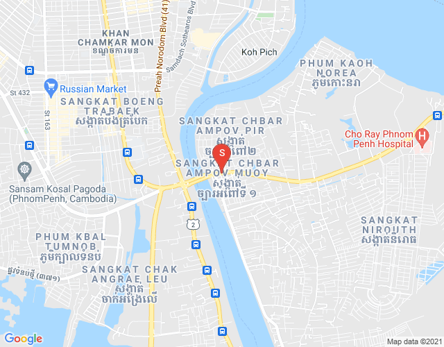 Map of Preaek Pra, Chbar Ampov, Phnom Penh