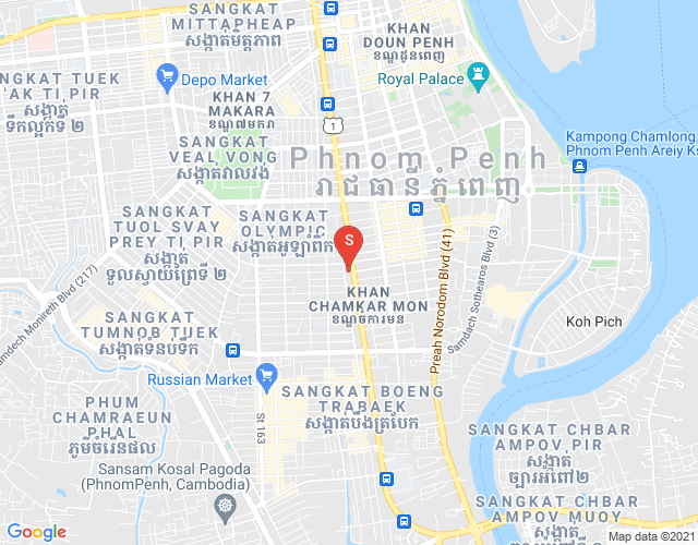 Monivong BLVD (93) 456 Preah, 万景岗3分区（BKK3), 波哥堪, 金边地图