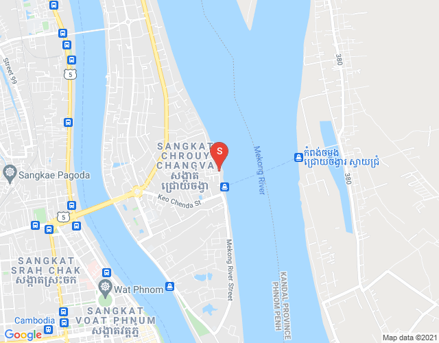 River Mekong, 水净华区, 金边地图