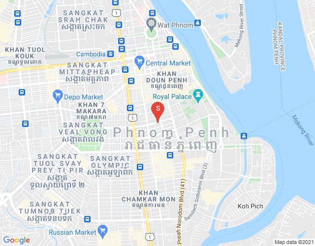 Mapa: Boeng Reang, Daun Penh, Phnom Penh