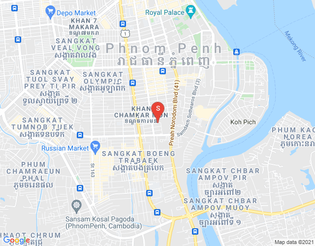 万景岗1分区（BKK1), 波哥堪, 金边地图