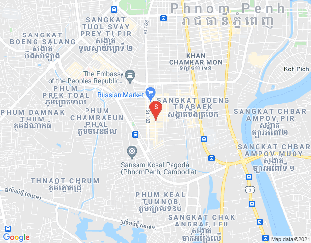 Map of Toul Tum Poung 1, Chamkarmon, Phnom Penh
