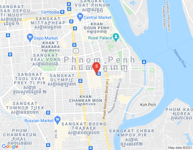 Mapa: BKK 1, Boeng Keng Kang, Phnom Penh