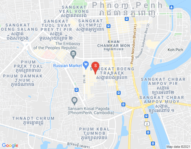 万景岗1分区（BKK1), 波哥堪, 金边地图