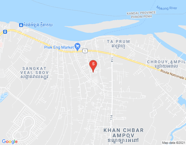 Mapa: Preaek Aeng, Chbar Ampov, Phnom Penh