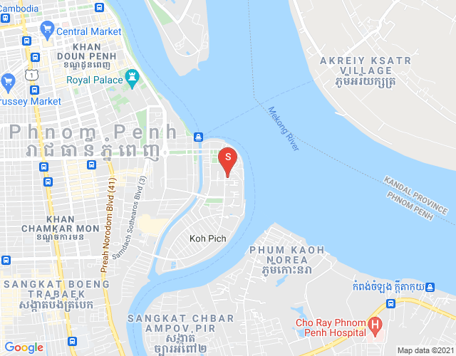 Mapa: Tonle Bassac, Chamkarmon, Phnom Penh