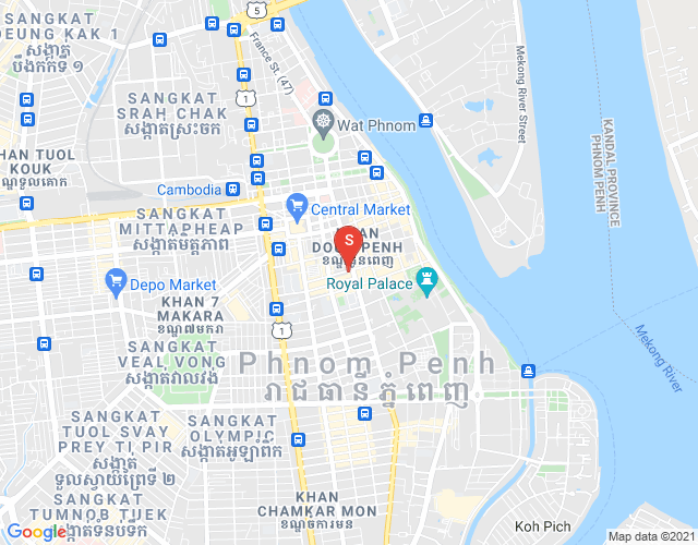 Mapa: Phsar Thmei III, Daun Penh, Phnom Penh