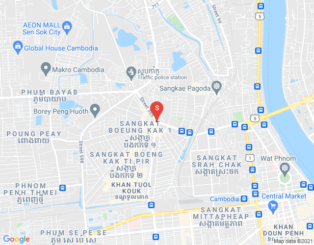 Mapa: PROPERTIES DABEST, Boeung Kak 1, Toul Kork, Phnom Penh