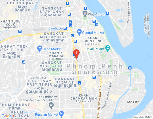 Map of 200 Monivong, Boeng Reang, Daun Penh, Phnom Penh