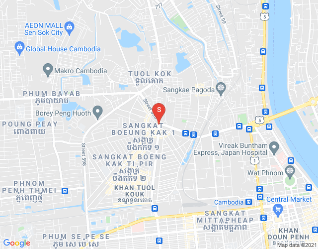 Mapa: properties  Dabest, Boeung Kak 1, Toul Kork, Phnom Penh