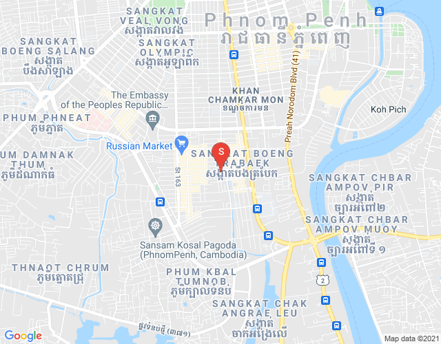 Mapa: Boeung Trabek, Chamkarmon, Phnom Penh