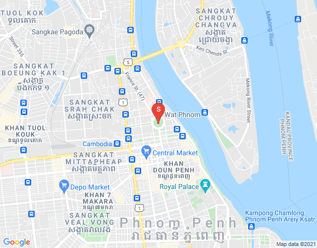 Carte de Toul Tum Poung 1, Chamkarmon, Phnom Penh