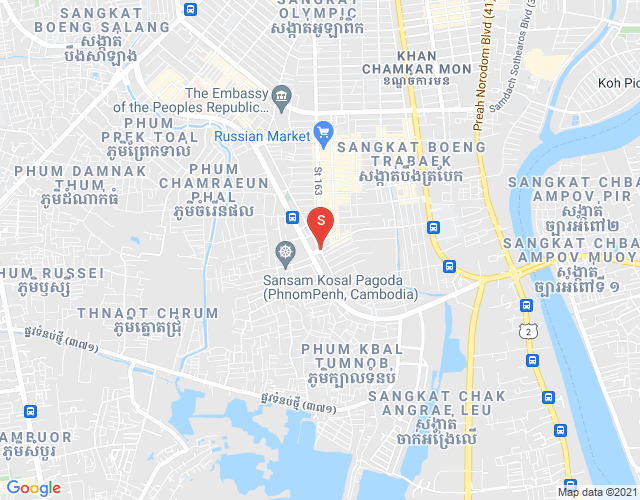 แผนที่ พสาร์เดิมทะกอ, จัมการมอน, พนมเปญ
