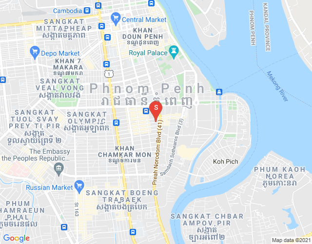 Carte de BKK 1, Boeng Keng Kang, Phnom Penh