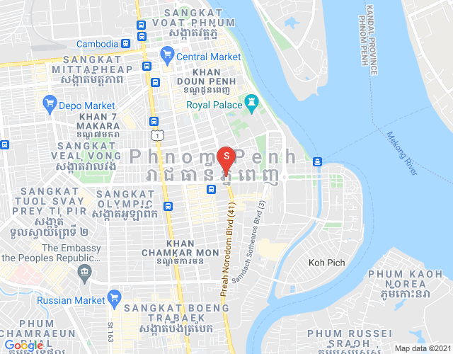 Mapa: Properties DABEST, BKK 1, Boeng Keng Kang, Phnom Penh