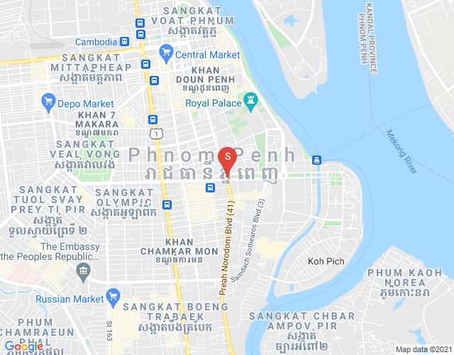 Map of CO LTD PROPERTIES PHNOM PENH OFFICE DABEST PROPERTIES CAMBODIA, BKK 1, Boeng Keng Kang, Phnom Penh