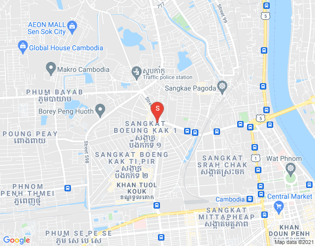 Carte de PROPERTIES CAMBODIA CO LTD PROPERTIES DABEST, Boeung Kak 2, Toul Kork, Phnom Penh