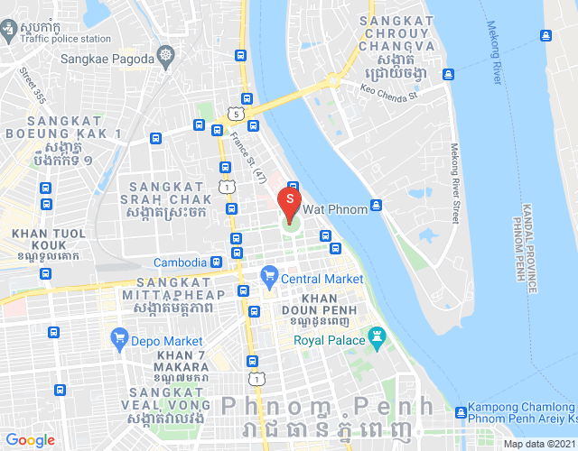 DABEST PROPERTIES, トゥールトンポン1, チャムカモン, プノンペンの地図