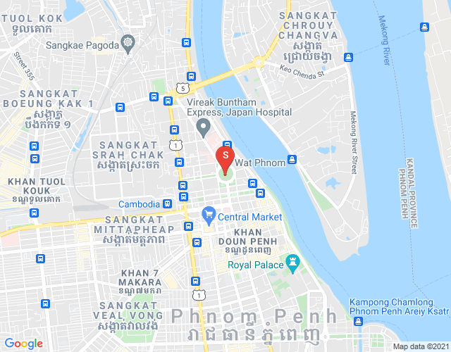 DABEST PROPERTIES, ブン・カック1, トゥールコーク, プノンペンの地図