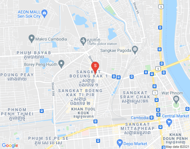 แผนที่ DABEST PROPERTIES, บึงกัก 2, ตuolโกก, พนมเปญ
