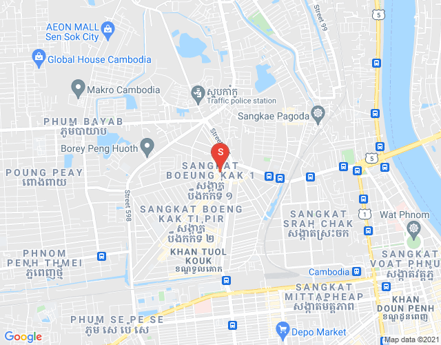 Mapa: PROPERTIES DABEST, Boeung Kak 2, Toul Kork, Phnom Penh