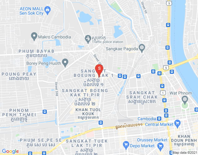 Mapa: Boeung Kak 2, Toul Kork, Phnom Penh