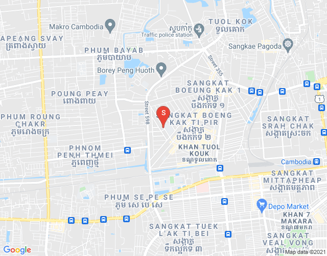 Mapa: Phnom Penh Galaxy Garden