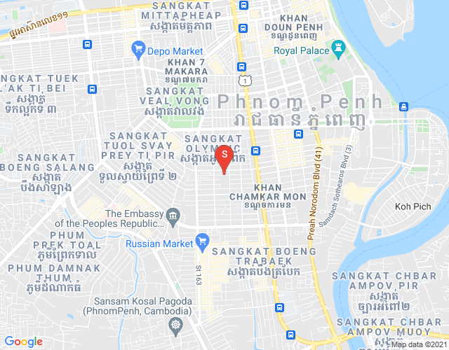 Mapa: Properties DaBest, BKK 3, Boeng Keng Kang, Phnom Penh