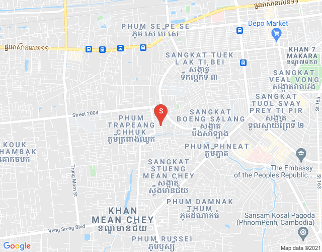 Map of Ou Baek K'am, Sen Sok, Phnom Penh