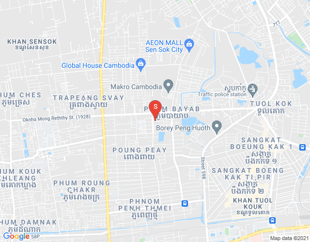 Map of Phnom Penh Thmey, Sen Sok, Phnom Penh