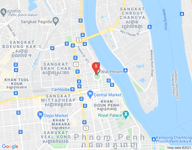 Map of Dabest Properties, Wat Phnom, Daun Penh, Phnom Penh