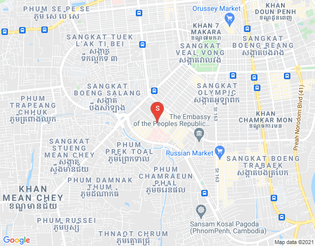 Tumnob Tuek镇, 波哥堪, 金边地图