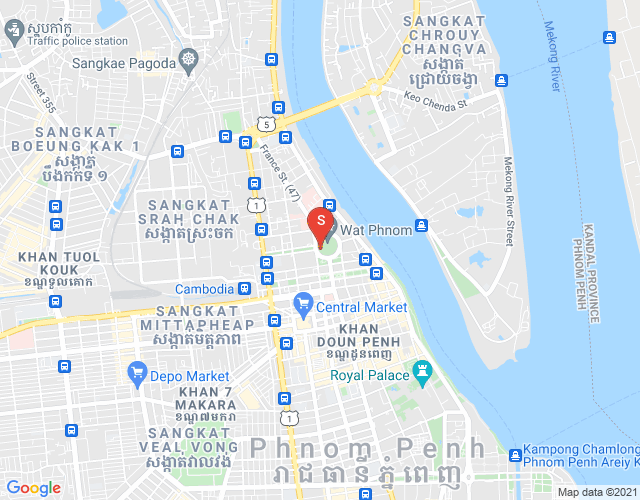 Mapa: Properties dabest, Tonle Bassac, Chamkarmon, Phnom Penh