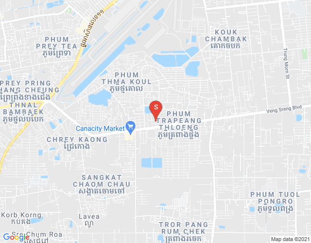 Mapa: Chaom Chau, Por Sen Chey, Phnom Penh