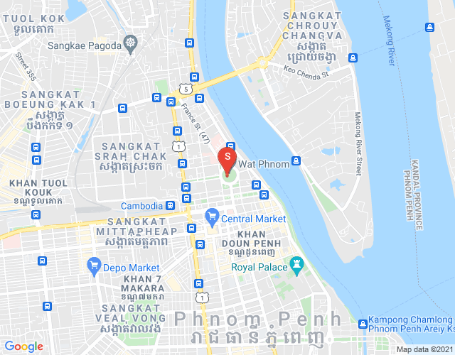 Mapa: Boeng Reang, Daun Penh, Phnom Penh