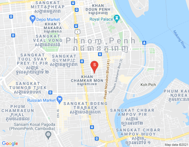 万景岗1分区（BKK1), 波哥堪, 金边地图