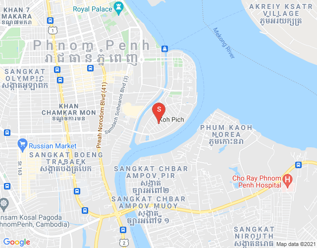 Mapa: Tonle Bassac, Chamkarmon, Phnom Penh