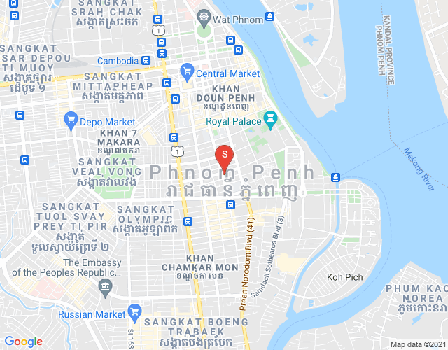 四臂湾分区, 隆边区, 金边地图