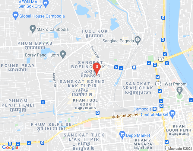 Map of Boeung Kak 1, Toul Kork, Phnom Penh
