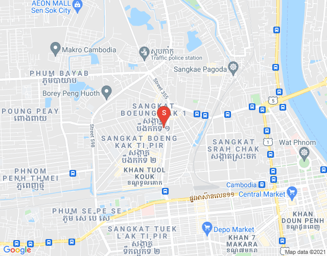 ブン・カック1, トゥールコーク, プノンペンの地図