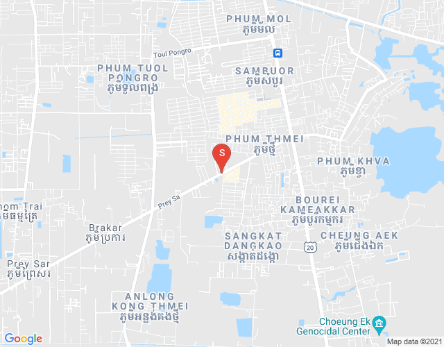 Mapa: Prey Sa, Dangkao, Phnom Penh