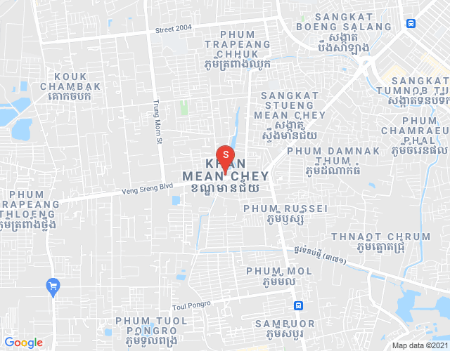Stueng Mean chey 2镇, 棉芷区, 金边地图